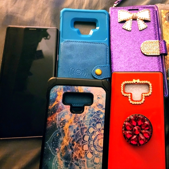 💜 Samsung Galaxy NOTE 9 Lavender N960U 128GB Unlocked Phone 7 Cases With Box 💜 - Picture 1 of 16
